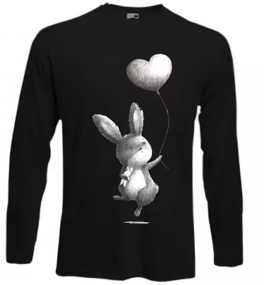 Лонгслів Зайчик з кулькою Чорний фото