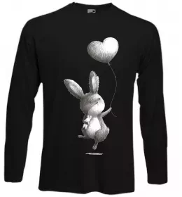 Лонгслив Steampunk rabbit Черный фото