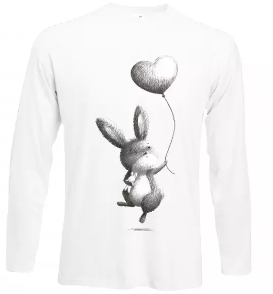 Лонгслів Зайчик з кулькою Білий фото