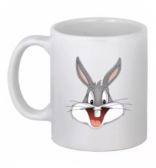 Чашка керамическая Бакс Банні голова Белый фото