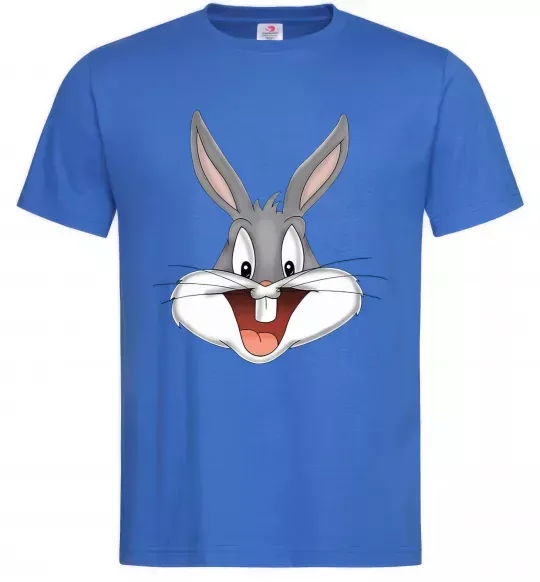 Чоловіча футболка Бакс Банні голова Яскраво-синій фото
