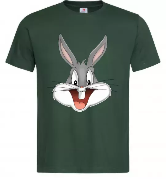 Чоловіча футболка Бакс Банні голова Темно-зелений фото