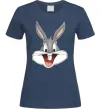 Женская футболка Бакс Банні голова Темно-синий Женская футболка Бакс Банні голова Темно-синий фото