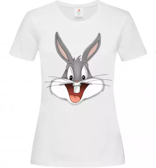 Женская футболка Бакс Банні голова Белый фото
