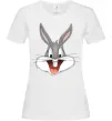 Женская футболка Бакс Банні голова Белый Женская футболка Бакс Банні голова Белый фото