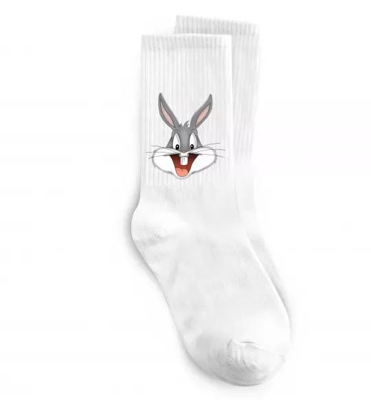 Носки Бакс Банні голова Белый фото