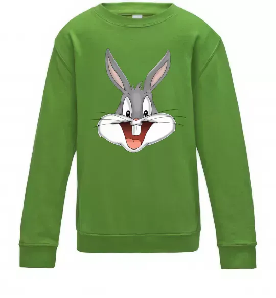 Детский Свитшот Бакс Банні голова Лаймовый фото