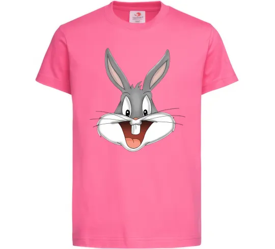 Дитяча футболка Бакс Банні голова Яскраво-рожевий фото