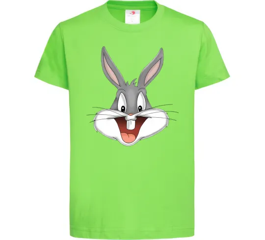 Дитяча футболка Бакс Банні голова Лаймовий фото