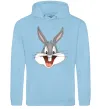 Мужская толстовка (худи) Бакс Банні голова Голубой фото