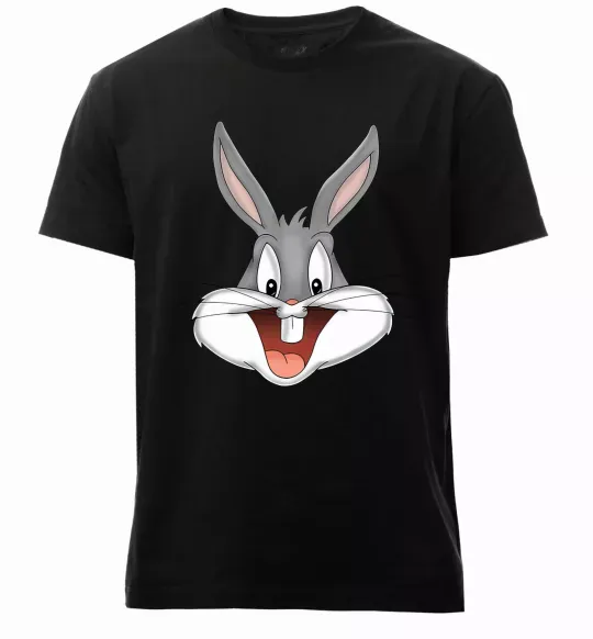 Чоловіча преміум футболка Бакс Банні голова Чорний фото