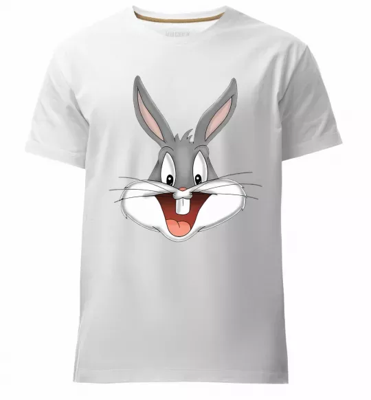 Чоловіча преміум футболка Бакс Банні голова Білий фото