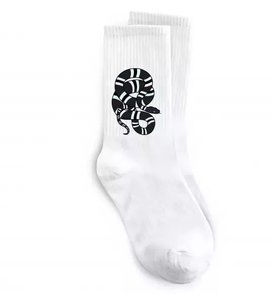 Носки Сірий полосатий змій Белый фото