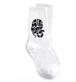 Носки Сірий полосатий змій Белый фото