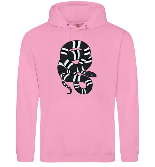 Женская толстовка (худи) Сірий полосатий змій Розовый фото