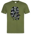 Мужская футболка Сірий полосатий змій Оливковый Мужская футболка Сірий полосатий змій Оливковый фото