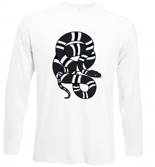 Лонгслив Сірий полосатий змій Белый фото