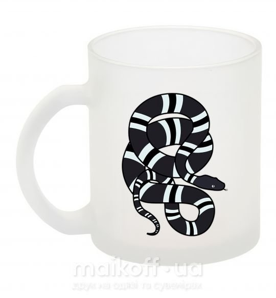 Чашка скляна Серый полосатый змей Фроузен фото