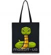Эко-сумка Зеленая гремучая змея Черный фото