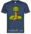 Чоловіча футболка Зеленая гремучая змея Темно-синій фото