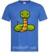 Чоловіча футболка Зеленая гремучая змея Яскраво-синій фото