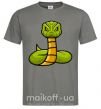 Чоловіча футболка Зеленая гремучая змея Графіт фото