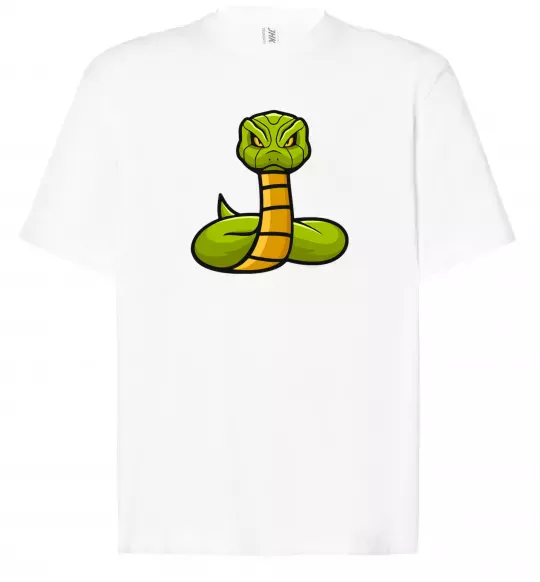 Футболка Оверсайз Зелена гримуча змія Белый фото