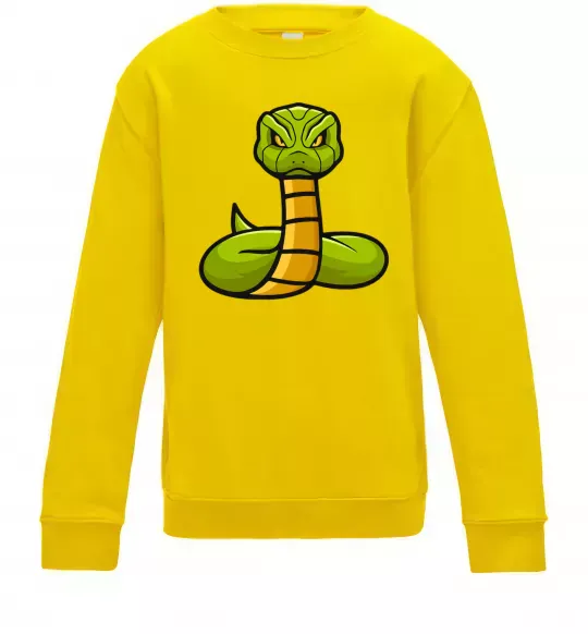 Детский Свитшот Зелена гримуча змія Солнечно желтый фото