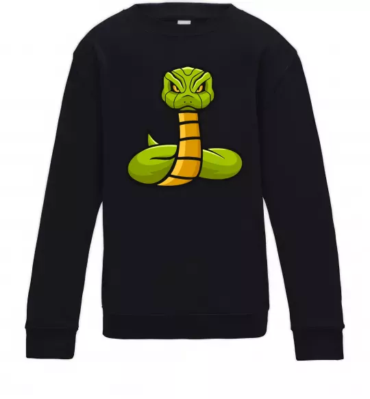 Детский Свитшот Зелена гримуча змія Черный фото