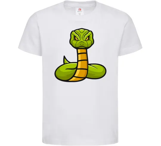 Детская футболка Зелена гримуча змія Белый фото