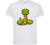 Детская футболка Зелена гримуча змія Белый фото