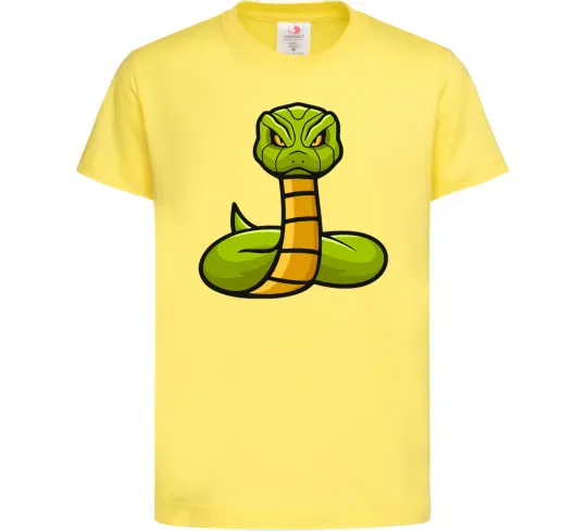 Детская футболка Зелена гримуча змія Лимонный фото