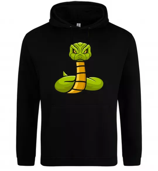 Мужская толстовка (худи) Зелена гримуча змія Черный фото