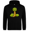 Мужская толстовка (худи) Зелена гримуча змія Черный Мужская толстовка (худи) Зелена гримуча змія Черный фото