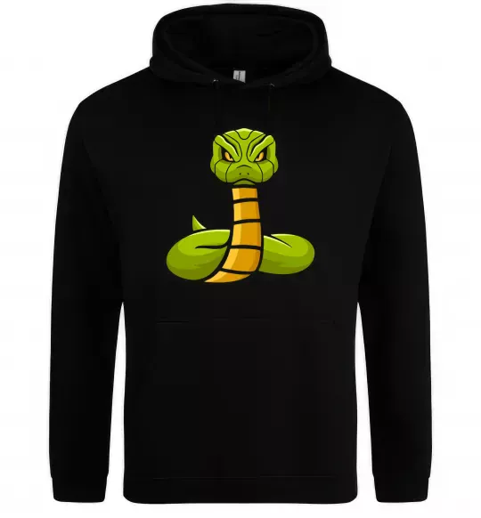 Женская толстовка (худи) Зелена гримуча змія Черный фото