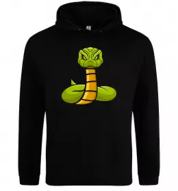 Женская толстовка (худи) Кобра контур тонкий Серый меланж фото