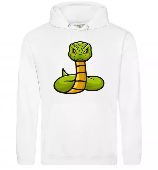 Женская толстовка (худи) Зелена гримуча змія Белый фото