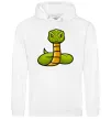 Женская толстовка (худи) Зелена гримуча змія Белый фото