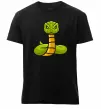 Мужская премиум футболка Зелена гримуча змія Черный фото