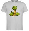 Чоловіча футболка Зелена гримуча змія Сірий фото