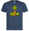 Чоловіча футболка Зелена гримуча змія Темно-синій фото