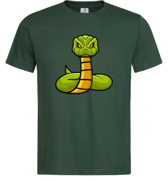 Чоловіча футболка Зелена гримуча змія Темно-зелений фото