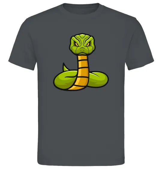Чоловіча футболка Зелена гримуча змія Графіт фото