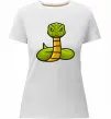Женская премиум футболка Зелена гримуча змія Белый фото