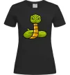 Жіноча футболка Зелена гримуча змія Чорний фото
