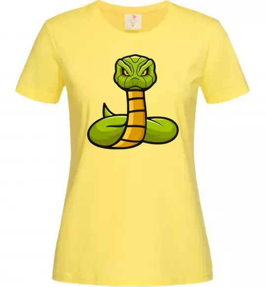 Жіноча футболка Зелена гримуча змія Лимонний фото