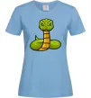 Жіноча футболка Зелена гримуча змія Блакитний фото