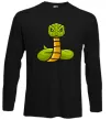 Лонгслив Зелена гримуча змія Черный фото