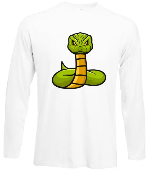 Лонгслив Зелена гримуча змія Белый фото