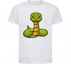 Дитяча футболка Зеленая гремучая змея Білий фото